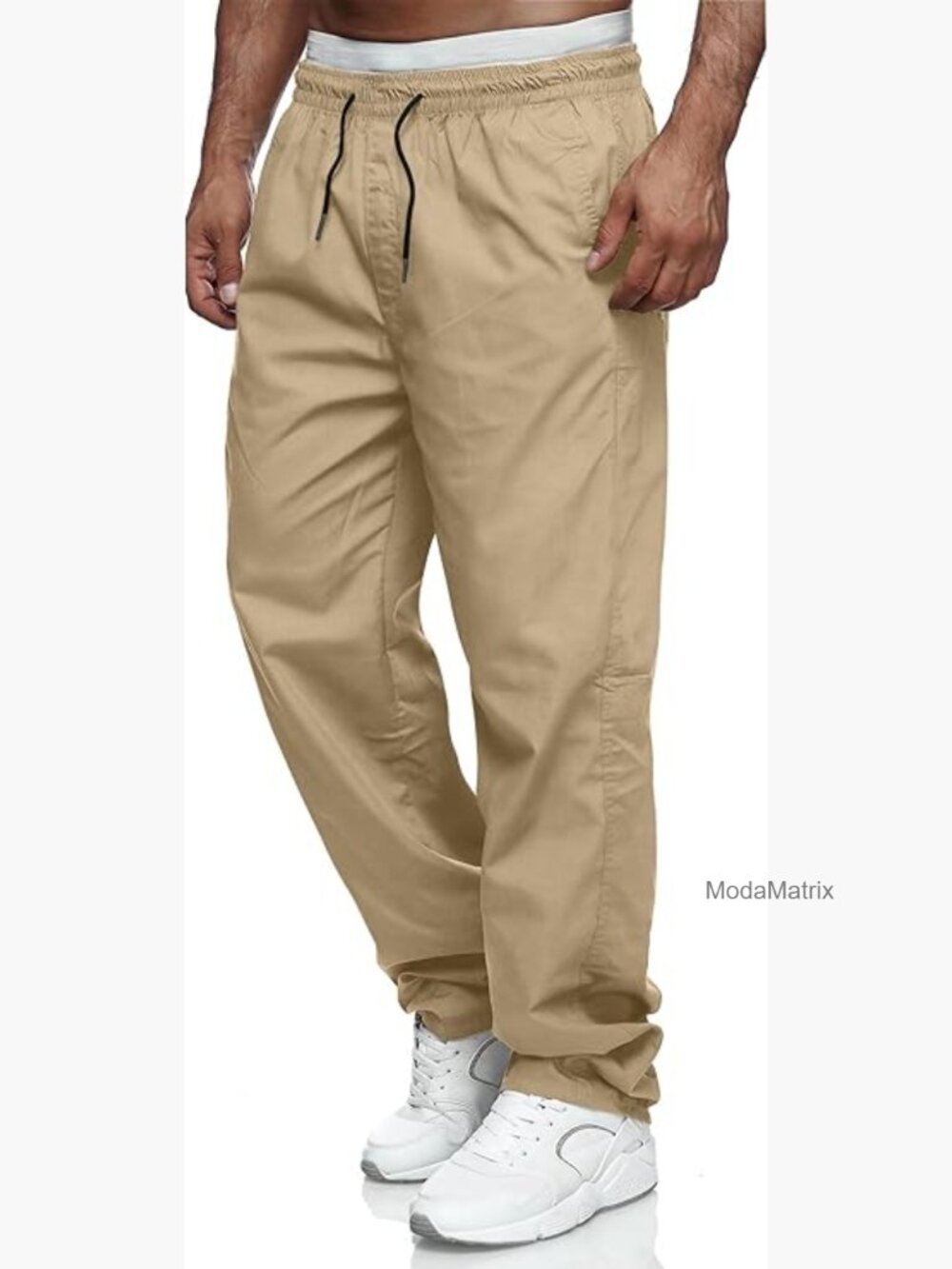 Men's Relaxed Fit Cargo Joggers Elastic Waist Sweatpants with Pockets